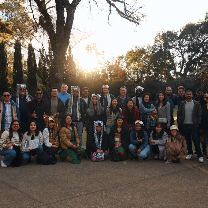 Guests at a corporate end-of-financial-year function