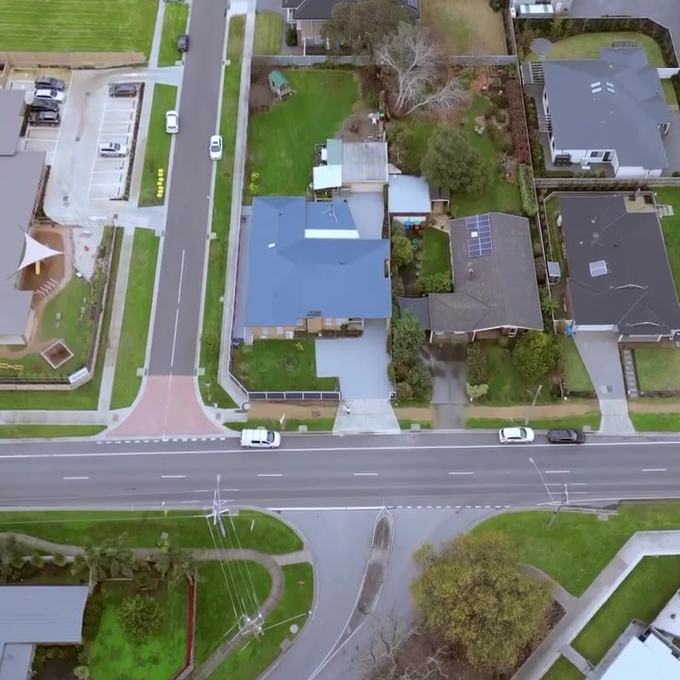 Aerial view of homes in Narre Warren North